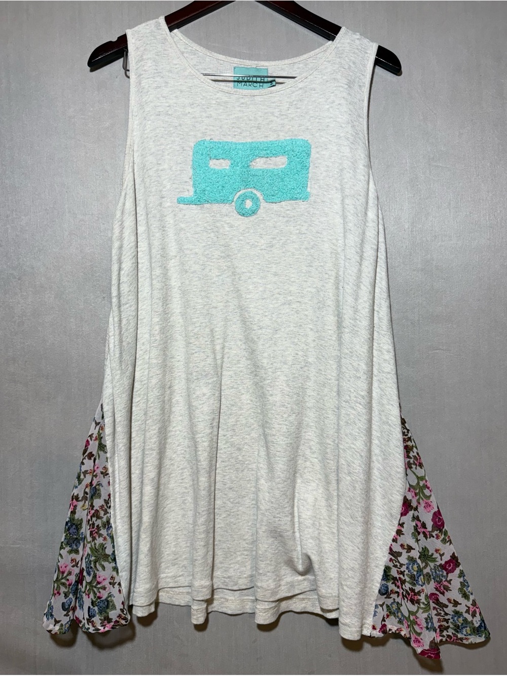 Judith March Camper Patch Graphic Sundress with Floral Panels